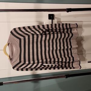 LOFT lightweight striped sweater in grey size XL